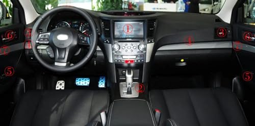 Insert fiber de carbone premium Subaru Outback 2011 2012 panneau de commande style 5D noir - 6
