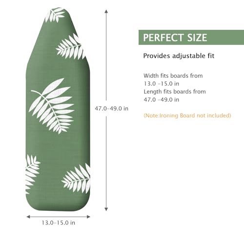 Image of SheeChung Ironing Board Cover and Pad 15 inch x 49 inch,Iron Board Cover with Elastic Edge & Adjustable Fastener,Cotton Covers Resist Scorching and Staining Extra Thick Padding,Silicone Coating