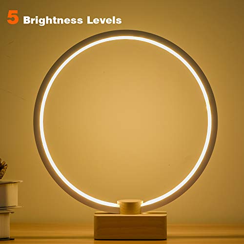 Lonrisway TD-YXF Led Wood Table Lamp, Bedroom Bedside Night Light thumb #3