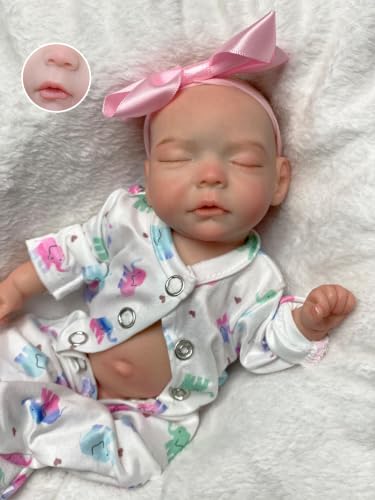 Muñeca de silicona realista de 10 pulgadas para bebé miniatura 1