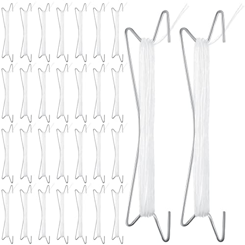 Therwen 200 Pcs Tomato Climbing Hooks Bulk Plant Support J Hooks with 32.8 ft Tomato Twine for Garden Flower Vegetable Cucumber Cherry to Prevent from Pinching or Falling Off