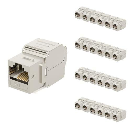 Prise RJ45 blindée Cat6A pour éliminer les déconnexions lot de 25 Keystone Jack iwillink