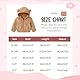 Neugeborenes Baby Toddler Mädchen Jungen Fleece Kapuzenjacke Warme Winter Outwearorn Reißverschluss Bärenmantel Reine Farbe für 1-5Jahre