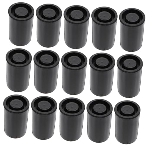 Cajas de almacenamiento de película plásticas de 50 piezas con tapa botes cilíndricos reutilizables