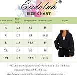 EUDOLAH Damen Reißverschluss Sweatshirt Langarm Fleece Schüttelvlies Pulli Outwear Jacken Herbst Winter Sweatjacke mit Kordelzug Kaffee M