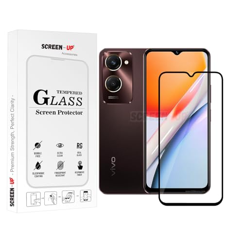 Image of ScreenUp Tempered Glass For Vivo Y18 - Ultra Clear, 9H Scratch Resistant, Full Coverage, Easy Install Screen Protector