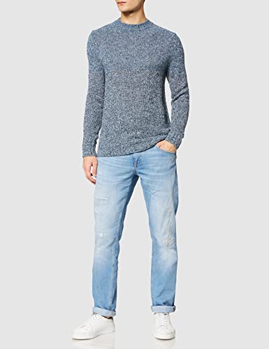 Sisley Sweater L/S 118CS1C74 Felpa, Blue Mouliné