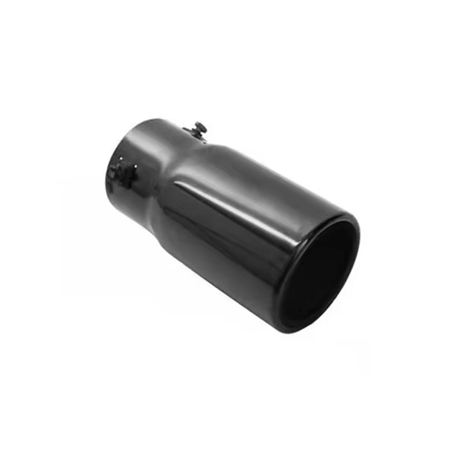 Pot d'échappement modifié double cylindre 73mm en acier inox noir pour automobile