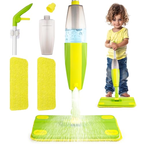 Kids Spray Mop-Montessori Toys for 3+ Years Old Toddler Size Cleaning Mop That Really Works -Kid Pretend Play Toys Gift for Toddlers Girls Boys