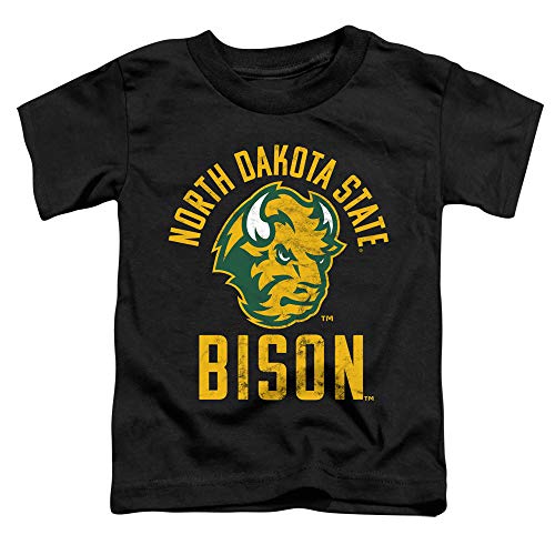 North Dakota State University NDSU Bison Official Bison Logo Unisex Toddler T Shirt, Black, Large (4T)