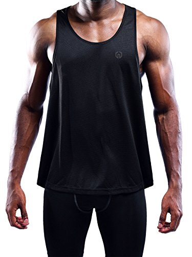 Image of NELEUS Men's 3 Pack Dry Fit Y-Back Muscle Tank Workout Gym Shirt