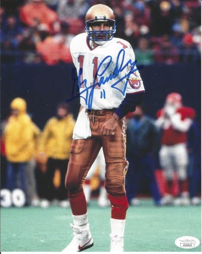 Greg Landry Signed USFL Arizona Wranglers 8x10 Photo JSA COA - Autographed NFL Photos