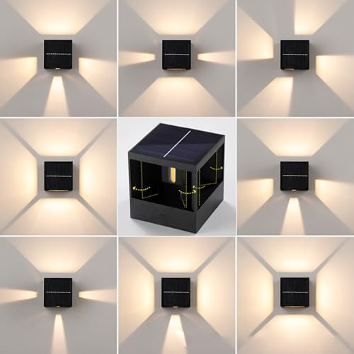 Apliques solares IP65 impermeables con angulo ajustable para vallas 4