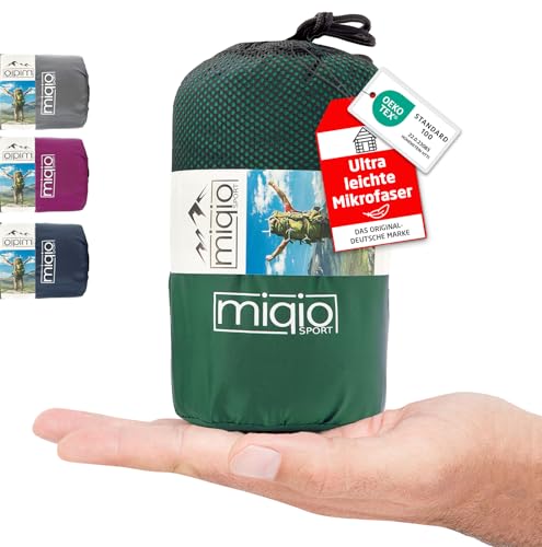 Miqio® 2in1 Hüttenschlafsack Ultra leicht mit Reißverschluss (Links oder rechts): Dünner Komfort Reiseschlafsack und XL Reisedecke in Einem… – Ansicht 1