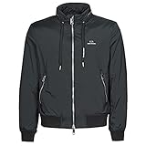 Capucha extraíble Armani Exchange Front, Logo on Drawstrings, Zip Pockets, Concealed Hood Chaqueta, Negro, XXL de los Hombres