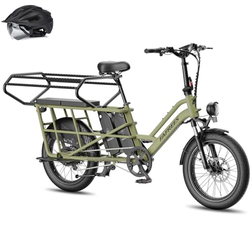 Fafrees FF20 CUV Familia Bicicleta eléctrica de 20 pulgadas, bicicleta eléctrica para hombre 25 km/h, 200 kg de carga y motor de 75 N.m, batería de 12 Ah / 576 Wh*2, frenos de disco hidráulicos