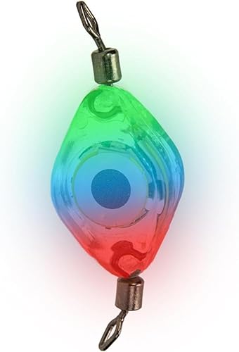 Yirdapall 集魚灯 集魚ライト 魚眼型 水中ライト led内蔵 ledライト 集魚ランプ 高輝度LED釣具 釣り具 防水 耐久性 水中フラッシュライト 点滅 水中自動点灯 夜釣り 海釣り イカ釣り (3色点滅)