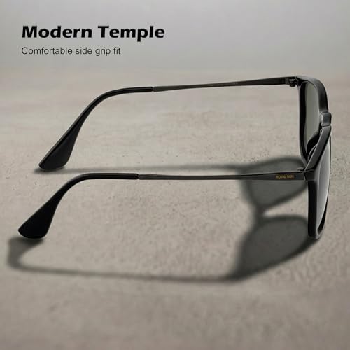 Image of ROYAL SON Polarized Stylish Sunglasses | UV Protection | Branded Retro Square | Classic | Men & Women | Medium | SG-RS8080