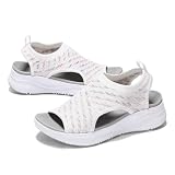 GoodValue Womens Comfortable Orthopedic Sandals Arch Support Ladies Walking Sport Athletic Sandals Open Toe Slip On Plantar Fasciitis Platform Dress Sandal 2 Inches Heel