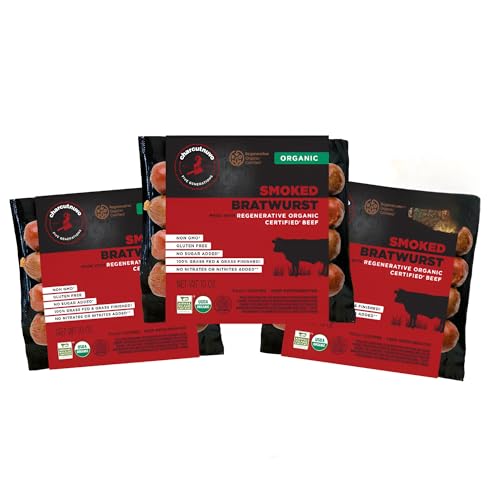 Charcutnuvo ROC™ Smoked Bratwurst Made with Beef - 10oz Naturally Smoked Sausage - 3-Pack