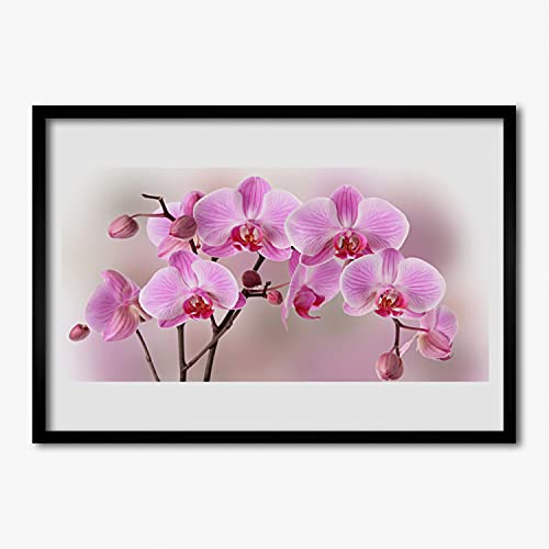 Affiche encadrée 100x70 cm salon de fleurs plante nature avec cadre photo MDF