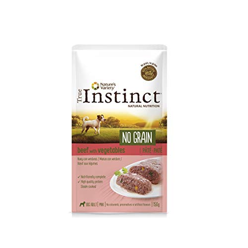 True Instinct No Grain Mini Adult Pack de 8 Pâtés Buf aux Légumes pour Chien 150 g