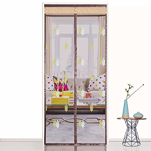 STILIST Magnet Fliegengitter Tür Insektenschutz, Insektenschutz Fliegenvorhang Mückengitter, Auto Schließen Luft Kann Frei Strömen, Ideal für Schlafzimmertüren, Balkontüren und Terrassentüren 100X210c Cover