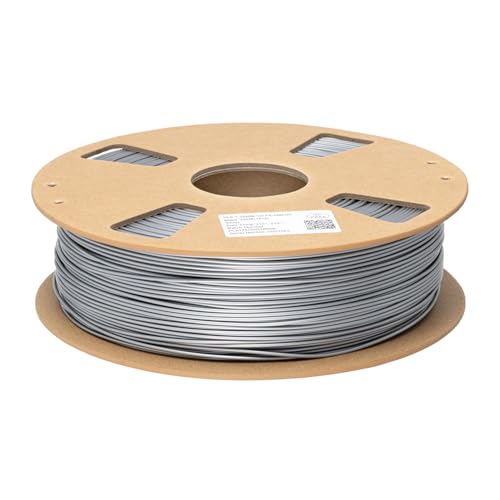 SHENGTIAN 3D Printer Filament, PLA, Metallic Silver, 1.75mm, 1kg, 2.2lbs