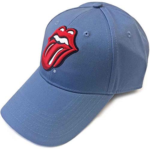 The Rolling Stones - Gorra de béisbol de lengua clásica azul denim