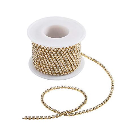NBEADS Cadena de Cristal Placcato Oro Cover