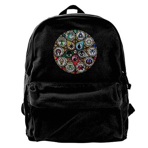 Fashion Casual Canvas Bookbag Magic The Gathering Stained Glass Classical Basic Travel