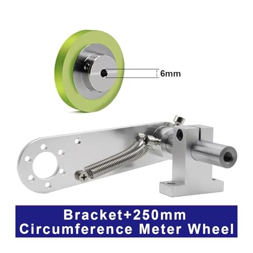 Roue de mesure industrielle avec support fixe silver et encodeur rotatif synchrone - 3