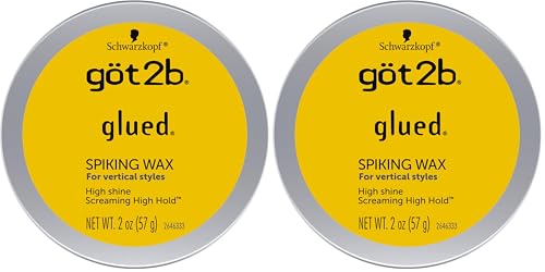 Got2B Glued Spiking Hair Wax, Fierce Holding Power, 2 oz (Pack of 2)