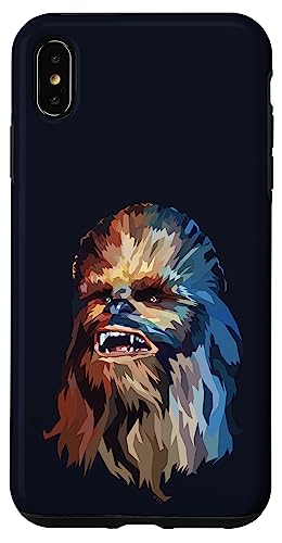 Coque iPhone XS Max Chewbacca Star Wars portrait géométrique idée cadeau fan SF