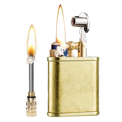 Accendino retrò con fiammiferi permanenti, accendino a cherosene da trincea alla moda, fiammiferi permanenti 2 in 1, accendino a fiammiferi impermeabile, accendino a cherosene riutilizzabile, adatto f