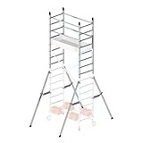 2 muro separador Hailo 9902-101 - 1ª extensión para andamio de aluminio Hailo 9900-101, 407 x 157 x 71 cm (altura max de trabajo: 5 m)
