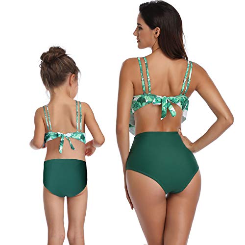 image for KABETY Girls Swimsuit Two Pieces Bikini Set Ruffle Falbala Swimwear Ba