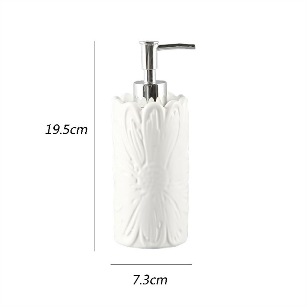 Distributore Di Sapone Per Le Mani Squisito Distributore Di Lozione In Ceramica Bottiglia Di Stampa Bottiglia Di Grande Capacità Distributore Di Sapone Per Cucina, Bagno, Hotel Distributore Di Sapone