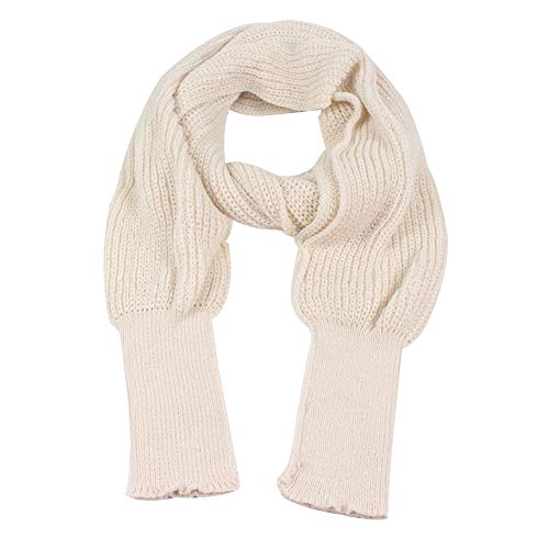 Women Autumn Winter Scarf Wrap Sweater Multi-Use Knitted wrap scarf with sleeves3