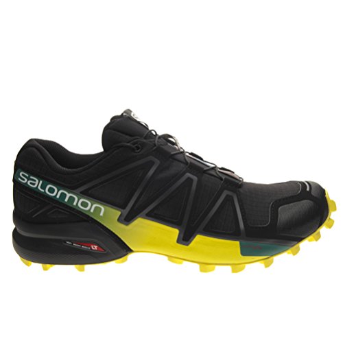SALOMON Speedcross 4, Zapatillas Hombre, Black Everglade Sulphur Spring, 45 1/3 EU