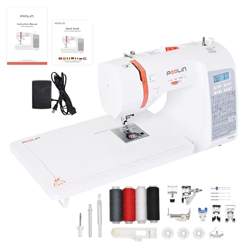 Poolin EOC02 Sewing Machine,Computerized Full Featured Machine Sewing...