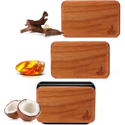 Car Air Freshener, Car Fresheners Long Lasting for Visor Clip Car Odor Eliminator, Wood Air Freshener with(Teak-Amber-Cabana) - Pack of 3, CLIP INCLUDED