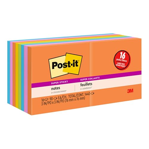 Post-It Super Sticky Notes Rio notes autocollantes 90 feuilles