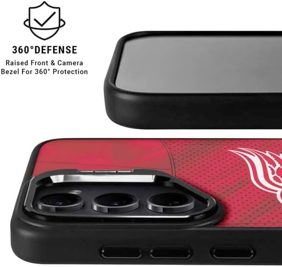 Skinit Kickstand Phone Case Compatible with Galaxy S25 - Officially Licensed NHL Detroit Red Wings Home Jersey Design