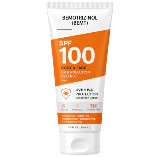 Bemotrizinol-Based Sunscreen, Broad Spectrum SPF 100, Face & Body Sun Care, 5 fl oz / 150 mL