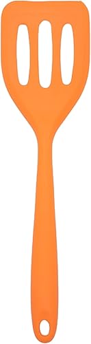 Mini espátula de silicona antiadherente de 8 pulgadas de largo, ideal para huevos, hornear, porciones pequeñas y más (1 paquete, naranja)