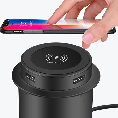 USB invisible wireless charging oculto para mesas y escritorios 6
