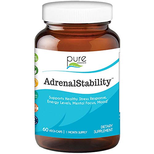 Pure Essence Labs - Natural Adrenal Health Support Supplement for Fatigue,Stress, Anxiety Relief
