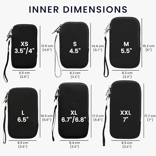 kwmobile Handytasche für Smartphones XXL - 7' - Neopren Handy Tasche Hülle Cover Case Schutzhülle - Comic Symbole Mehrfarbig - 17,7 x 8,5 cm Innenmaße