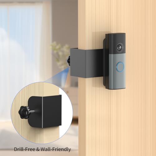 Image of Anti-Theft Doorbell Camera Mount: No-Drill Doorbell Bracket Mounting Compatible with Ring Battery Doorbell /Plus /Pro(Newest Model) Accessories for Renters, Apartments